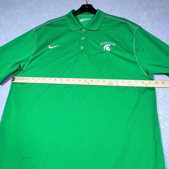 Nike Shirt Polo Mens X-Large Michigan State Spartans Dri Fit Stretch Performance - Picture 7 of 13